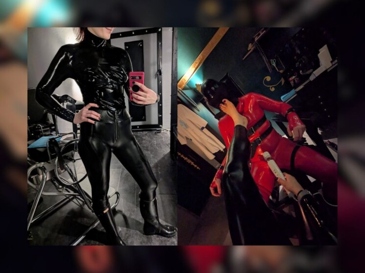 Thumbnail Latex Session in Hunter Gummistiefeln